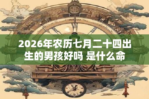 2026年农历七月二十四出生的男孩好吗 是什么命