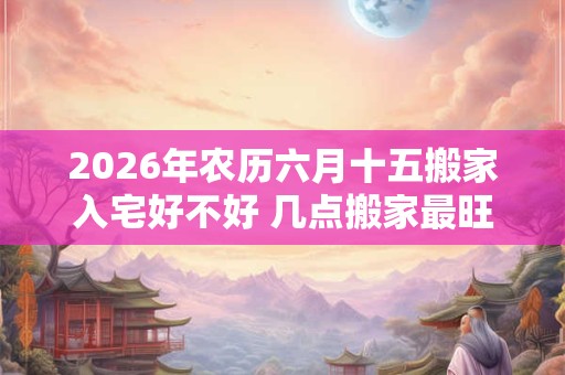 2026年农历六月十五搬家入宅好不好 几点搬家最旺