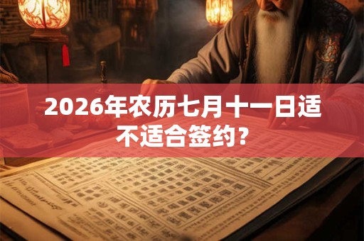 2026年农历七月十一日适不适合签约？