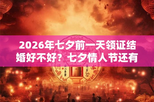 2026年七夕前一天领证结婚好不好？七夕情人节还有什么别称？