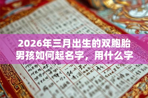 2026年三月出生的双胞胎男孩如何起名字,用什么字比较好 2026年三月出生的双胞胎男孩如何起名字,用什么字比较好