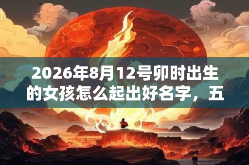 2026年8月12号卯时出生的女孩怎么起出好名字，五行属什么