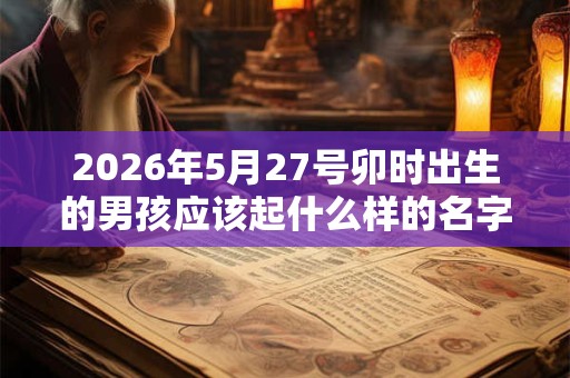 2026年5月27号卯时出生的男孩应该起什么样的名字 2026年5月27号卯时出生的男孩应该起什么样的名字
