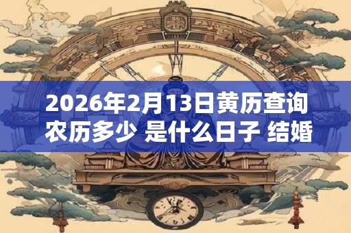2026年2月13日黄历查询 农历多少 是什么日子 结婚吉时