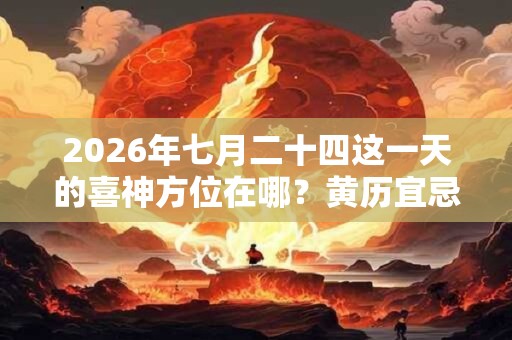 2026年七月二十四这一天的喜神方位在哪?黄历宜忌详解 2026年七月二十四这一天的喜神方位在哪?黄历宜忌详解