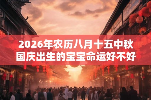 2026年农历八月十五中秋国庆出生的宝宝命运好不好？