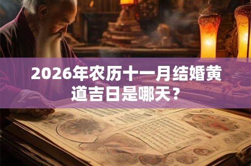 2026年农历十一月结婚黄道吉日是哪天？