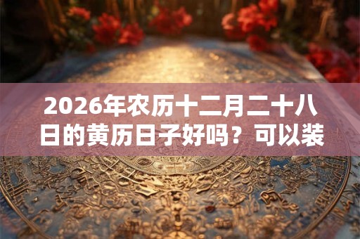 2026年农历十二月二十八日的黄历日子好吗？可以装修或动土吗？