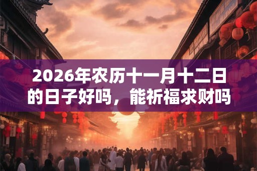 2026年农历十一月十二日的日子好吗，能祈福求财吗？