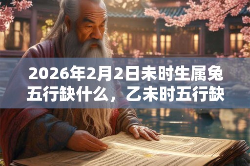 2026年2月2日未时生属兔五行缺什么，乙未时五行缺什么