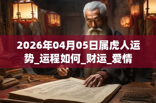 2026年04月05日属虎人运势_运程如何_财运_爱情