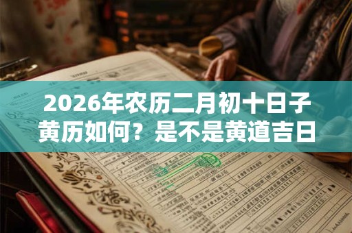 2026年农历二月初十日子黄历如何？是不是黄道吉日呢？