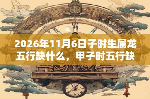 2026年11月6日子时生属龙五行缺什么，甲子时五行缺什么