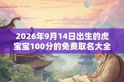 2026年9月14日出生的虎宝宝100分的免费取名大全