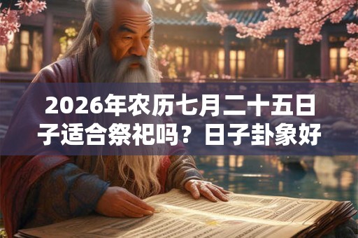 2026年农历七月二十五日子适合祭祀吗？日子卦象好不好？