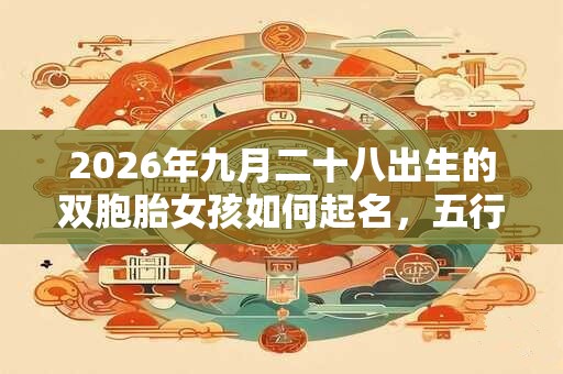 2026年九月二十八出生的双胞胎女孩如何起名，五行属什么