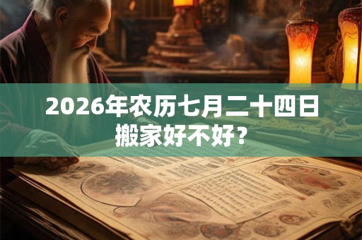 2026年农历七月二十四日搬家好不好？