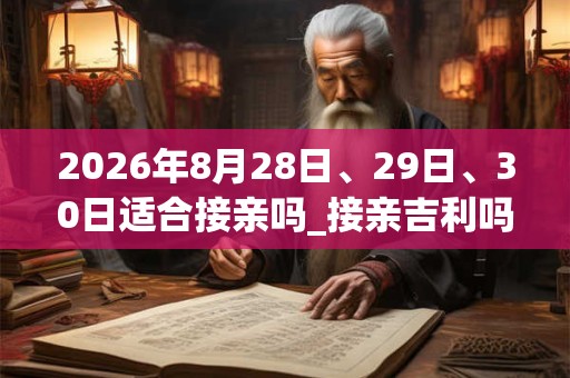 2026年8月28日、29日、30日适合接亲吗_接亲吉利吗