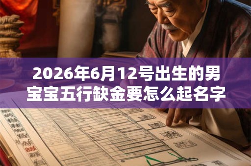 2026年6月12号出生的男宝宝五行缺金要怎么起名字