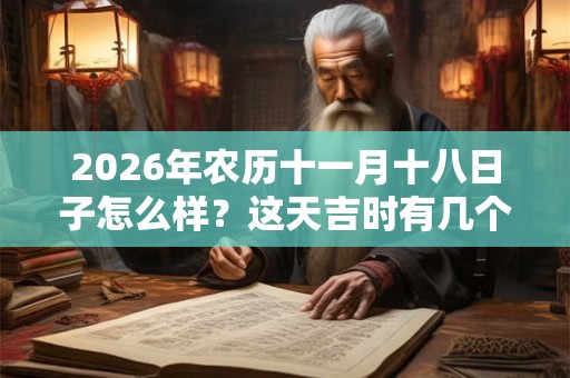 2026年农历十一月十八日子怎么样？这天吉时有几个？