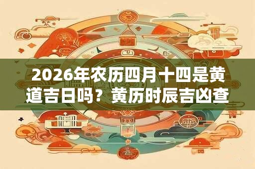 2026年农历四月十四是黄道吉日吗?黄历时辰吉凶查询! 2026年农历四月十四是黄道吉日吗?黄历时辰吉凶查询!