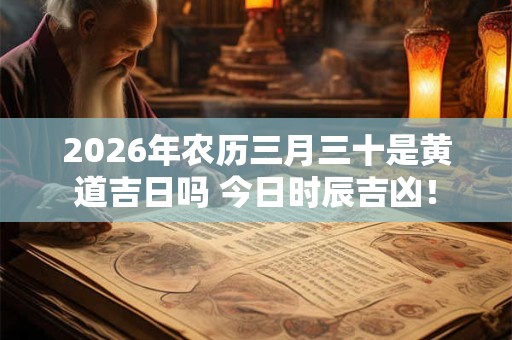 2026年农历三月三十是黄道吉日吗 今日时辰吉凶！