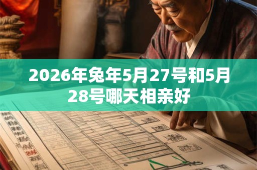 2026年兔年5月27号和5月28号哪天相亲好