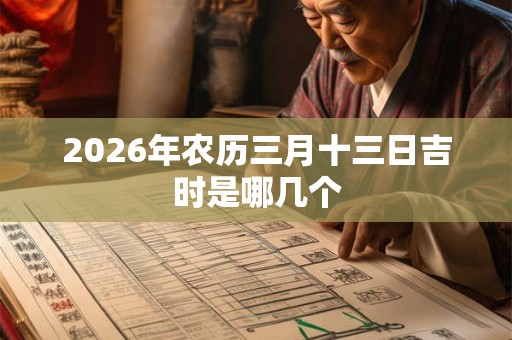 2026年农历三月十三日吉时是哪几个 2026年农历三月十三日吉时是哪几个