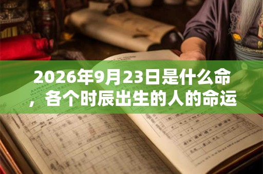 2026年9月23日是什么命,各个时辰出生的人的命运 2026年9月23日是什么命,各个时辰出生的人的命运