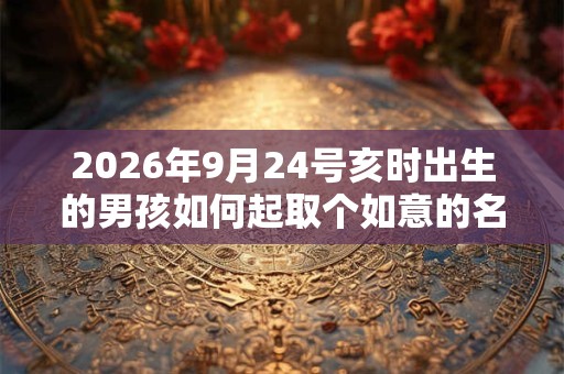 2026年9月24号亥时出生的男孩如何起取个如意的名字，五行属什么