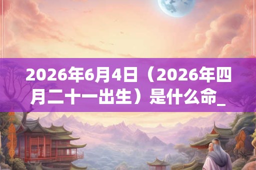 2026年6月4日（2026年四月二十一出生）是什么命_命运如何