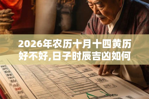 2026年农历十月十四黄历好不好,日子时辰吉凶如何？