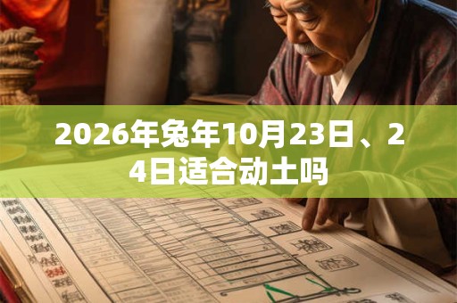 2026年兔年10月23日、24日适合动土吗