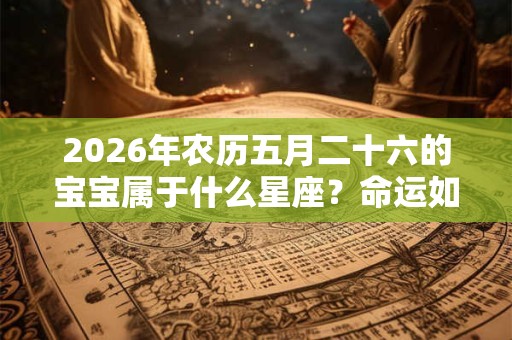 2026年农历五月二十六的宝宝属于什么星座？命运如何？