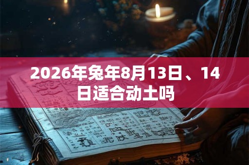 2026年兔年8月13日、14日适合动土吗