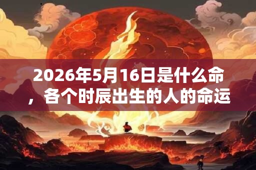 2026年5月16日是什么命,各个时辰出生的人的命运 2026年5月16日是什么命,各个时辰出生的人的命运