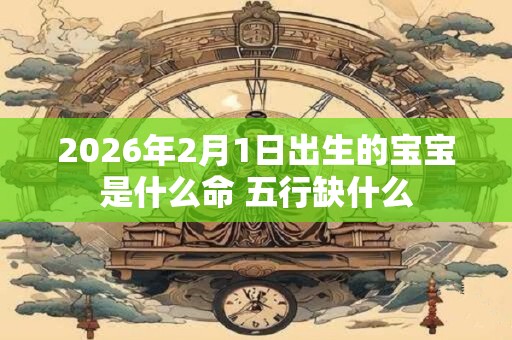 2026年2月1日出生的宝宝是什么命 五行缺什么 2026年2月1日出生的宝宝是什么命 五行缺什么