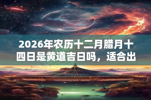 2026年农历十二月腊月十四日是黄道吉日吗,适合出行吗? 2026年农历十二月腊月十四日是黄道吉日吗,适合出行吗?