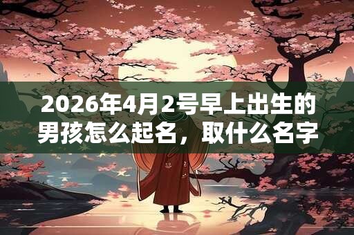 2026年4月2号早上出生的男孩怎么起名,取什么名字吉祥? 2026年4月2号早上出生的男孩怎么起名,取什么名字吉祥?