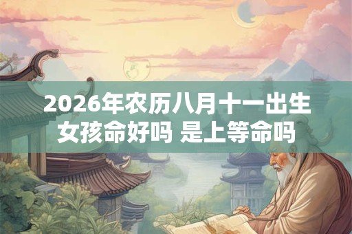 2026年农历八月十一出生女孩命好吗 是上等命吗 2026年农历八月十一出生女孩命好吗 是上等命吗