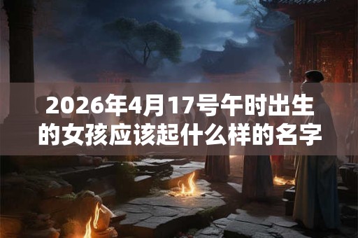 2026年4月17号午时出生的女孩应该起什么样的名字