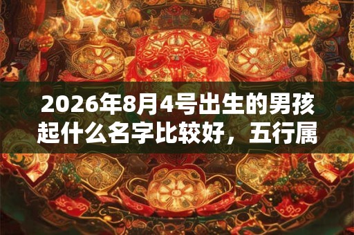 2026年8月4号出生的男孩起什么名字比较好,五行属什么 2026年8月4号出生的男孩起什么名字比较好,五行属什么