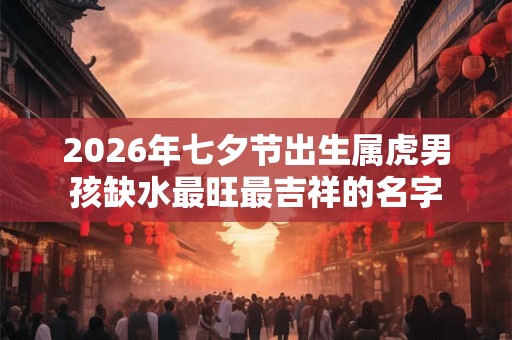 2026年七夕节出生属虎男孩缺水最旺最吉祥的名字