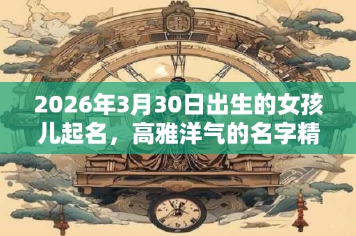2026年3月30日出生的女孩儿起名，高雅洋气的名字精选