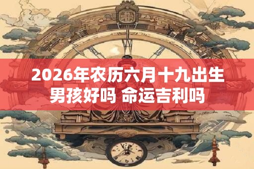 2026年农历六月十九出生男孩好吗 命运吉利吗
