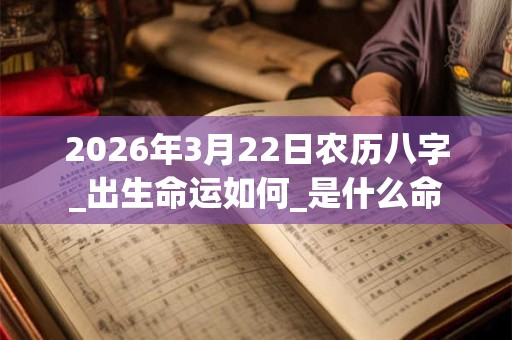 2026年3月22日农历八字_出生命运如何_是什么命