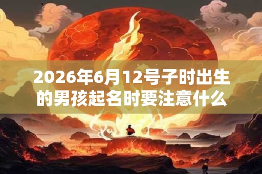 2026年6月12号子时出生的男孩起名时要注意什么 2026年6月12号子时出生的男孩起名时要注意什么