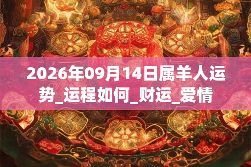 2026年09月14日属羊人运势_运程如何_财运_爱情