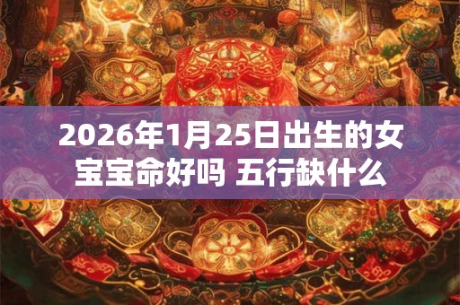 2026年1月25日出生的女宝宝命好吗 五行缺什么 2026年1月25日出生的女宝宝命好吗 五行缺什么