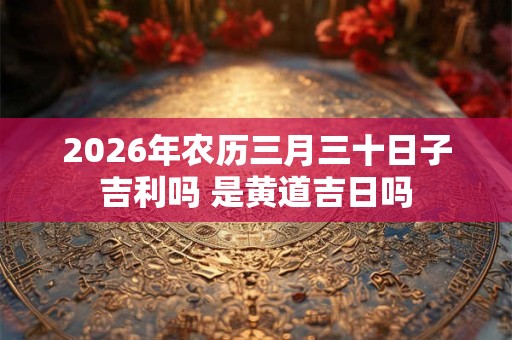 2026年农历三月三十日子吉利吗 是黄道吉日吗
